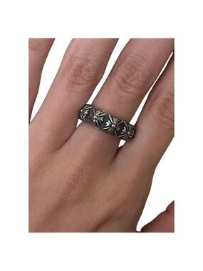 Chrome Hearts Stainless Steel Daisy Band Ring